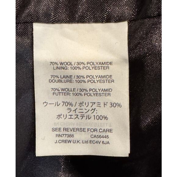 J. Crew Cocoon Italian Stadium-Cloth Wool Coat Size 8 - Picture 13 of 16